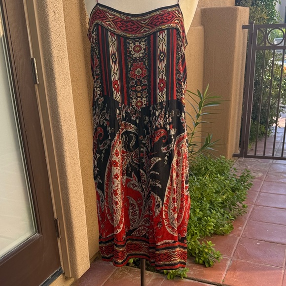 Isabel Marant Red and Black Maxi Skirt - Picture 1 of 4